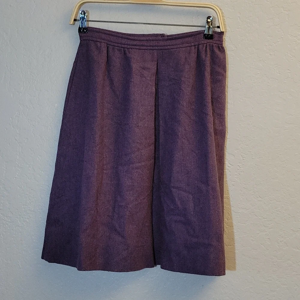 Vintage Wool Blend Pleated The Villiger Mini Skirt 14